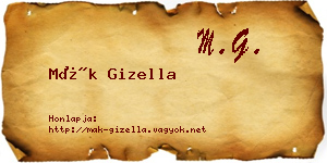 Mák Gizella névjegykártya